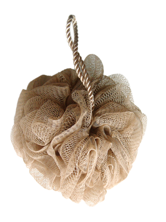 Luxe Bath Sponge With Hanging Corde- Gray