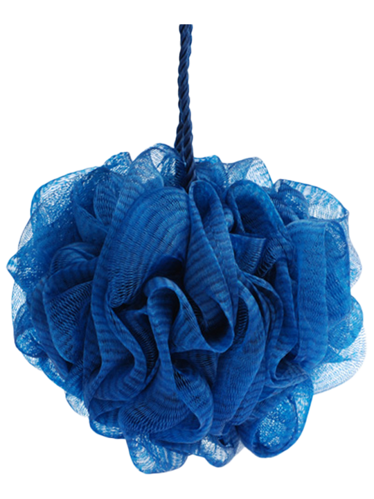 Luxe Bath Sponge With Hanging Cord-Blue