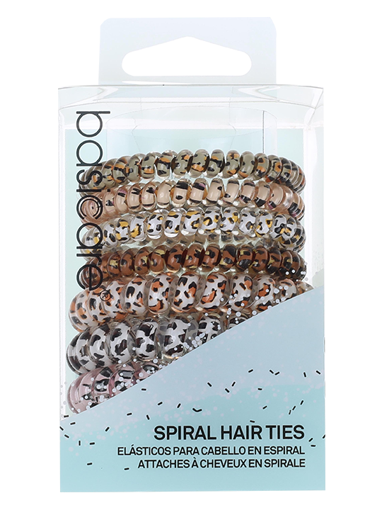 BASICARE SPIRAL HAIR TIES PACK OF 8