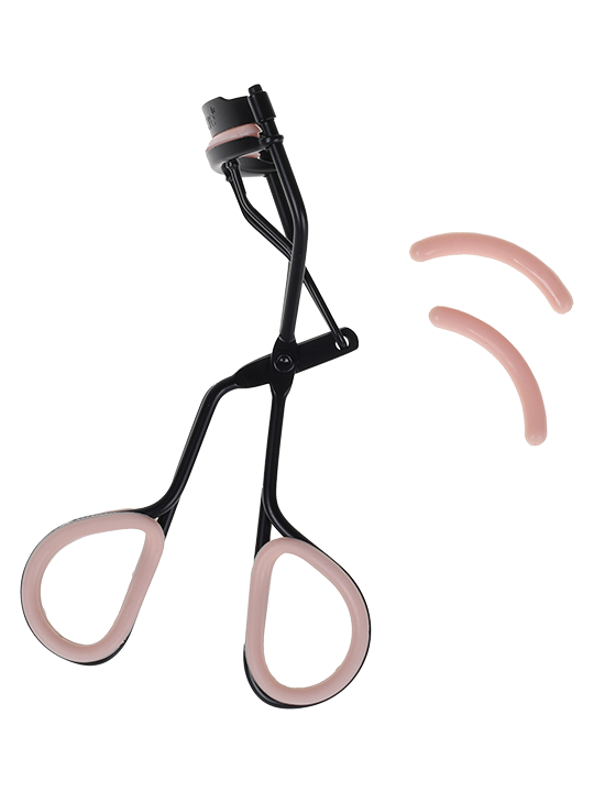EYELASH CURLER, WITH COMFORTABLE EASY - TO - GRIP HANDLE & 2 SPARE PADS